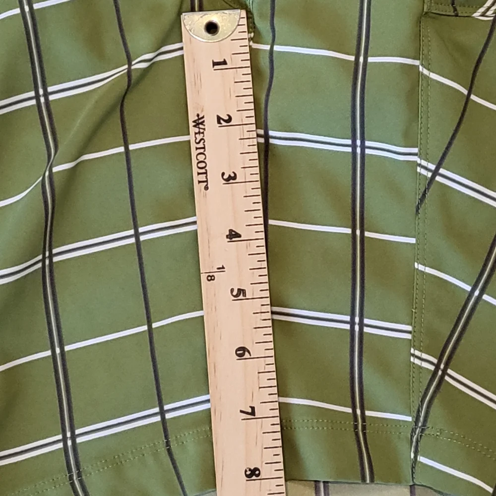 The North Face Green Plaid Hybrid Shorts